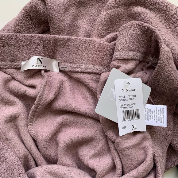 NWT Natori Terry Lounge Pant in Grey Violet - Picture 5 of 5